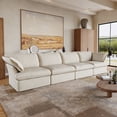 thumbnail image 6 of Sdorens Modular Sectional Sofa,Modern Linen Fabric Couch Free Combination Sofa,4-Seat Sofa for Living Room,Beige, 6 of 14