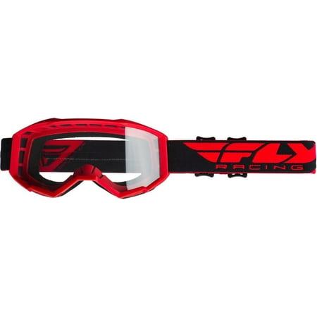 - Fly Racing Focus Goggles Red / Clear Lens (Red, OSFM)
