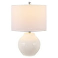 thumbnail image 4 of Safavieh Lighting Collection Zaid Ivory Ceramic 22-inch Bedroom Living Room Home Office Desk Nightstand Table Lamp (LED Bulb Included), 4 of 5