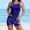 06Multicolor, variant on asdoklhq Plus Size Swimsuit for Bathing Suits Tankinis Summer Women's Conservative Two-piece Swimsuit Set with Padded Bra Sleeveless Round Neck Two-piece Casual Printed Swimsuit Multicolor L