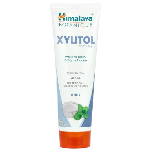 Himalaya Botanique Xylitol Toothpaste, Mint Flavor, Fluoride-Free Toothpaste, 4 oz