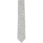 Paolo Albizzati Men's Navy / White Brown Cotton and Silk Crosshatch Necktie - One Size