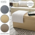 thumbnail image 6 of Simplify Faux Leather Double Folding Storage Ottoman Metallic Gold, 6 of 8