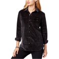 thumbnail image 1 of Lucky Brand Womens Utility Button Up Shirt, Negro, S, 1 of 2