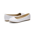 thumbnail image 2 of DREAM PAIRS Bailarinas Blancas con Strass para Mujer Talle 9.5, 2 of 6