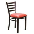 thumbnail image 5 of Linon Belmar Metal Dining Side Chairs, Set of 2, Antique Bronze and Red Faux Leather, 5 of 9