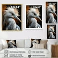thumbnail image 4 of Designart "Taupe Creature Egret" Animals Floater Framed Canvas Wall Art, 4 of 7