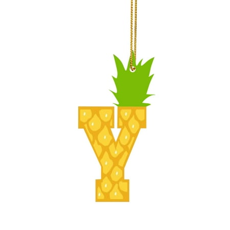 

Clearance! 26 Letters Yellow Pineapple Acrylic Pendant Funny 26 Letters Pendant Decoration For Party Decoration The Perfect 26 Letters Pendant Gift Party Supplies