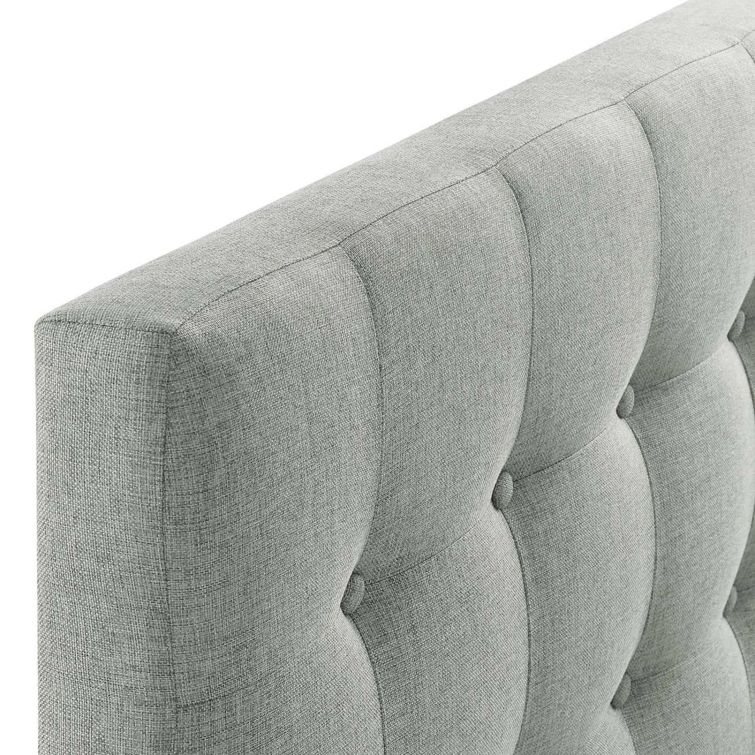 Tufted Headboard, Twin Size, Grey Gray, Fabric, Bedroom, Modern Contemporary HB34981
