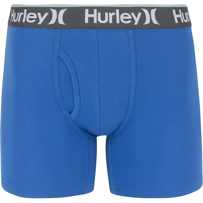  Hurley Men's 2 Pack Everyday Boxer Briefs, Playa Blue