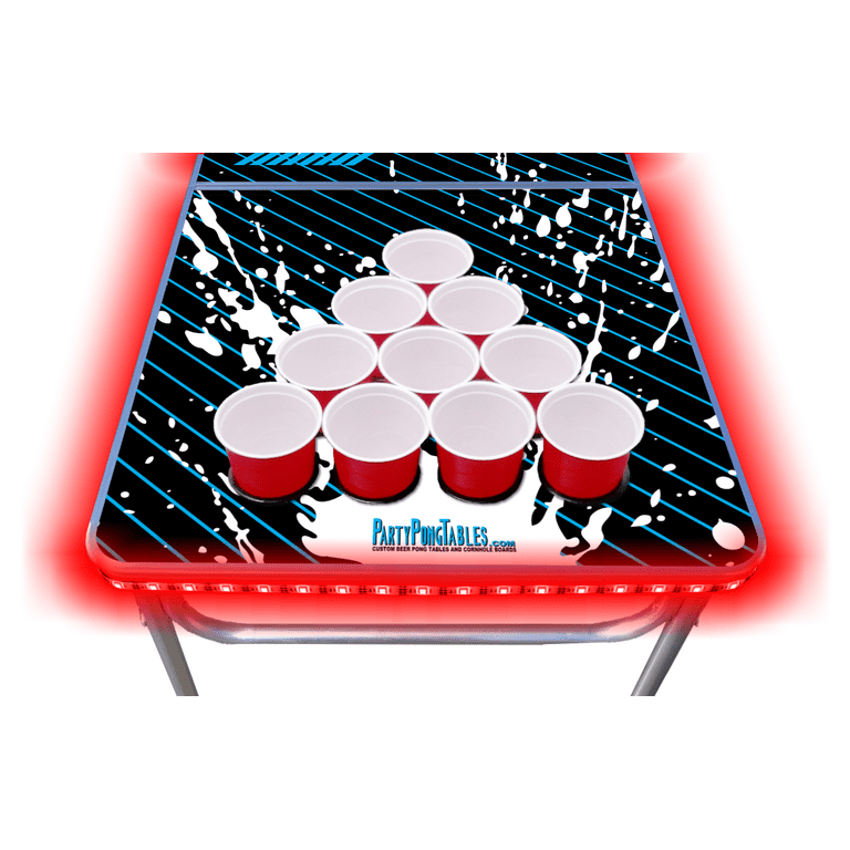 8-Foot Professional Beer Pong Table w/ LED Glow Lights - America Edition