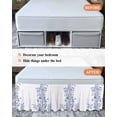 thumbnail image 7 of Blue Spring Floral Wrap Around Bed Skirts for King Bed 18" Drop, Bed Skirt with Adjustable Elastic Belt Dust Ruffle Bed Valance for Bedroom Hotel Luxury Summer Flowers Botanical Bed Frame Cover, 7 of 7