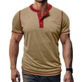 thumbnail image 2 of Horkkom Short Sleeve Shirts for Men Button V Neck Short Sleeve T Shirts Summer Workout Casual Shirts M, 2 of 9