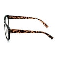 thumbnail image 4 of Women Oversized Reading Glasses - Clear Lens Readers Jackie Oval Leopard Checker, 4 of 5