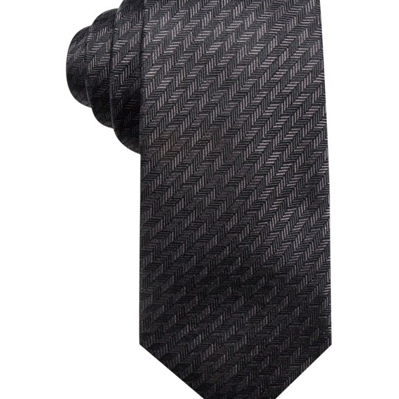 Alfani Mens Murray Geometric Self-tied Necktie, Black, One Size