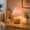 Pink#2, variant on Rattan Ball Table Lamp - Woven Pleated Umbrella Shaped Bedside Night Light - LED Ambient Lighting for Bedroom Living Room - Cozy Decorative Lamp for Home Decor - Energy Efficient Small Desk Lamp