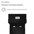 thumbnail image 6 of Concorde One Piece Square Toilet Dual Flush in Glossy Black 1.1/1.6 gpf, 6 of 13