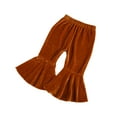 thumbnail image 5 of One opening 1-6Y Fashion Newborn Toddler Baby Girls Bell Bottoms Velvet Casual Pants Elastic Waist Children Kids Girls Long Flare Trousers, 5 of 5