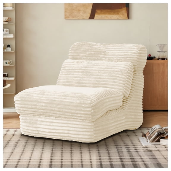 Frameless Foldable Beanbag Chair – Multi-functional Recliner & Reading Chair with Cushions, Portable Space-Saving Beanbag Bed, Perfect for Living Rooms, Bedrooms, Apartments and Small Spaces