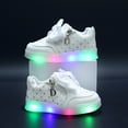 thumbnail image 2 of enyan Toddler Running Shoes Toddler Girls Light-Up Athletic Sneakers(White,12), 2 of 4