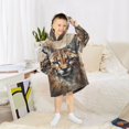 thumbnail image 6 of BZSMCE Wearable Blanket Hoodie Fashion Watercolor Wildcat Home Wear, 6 of 7