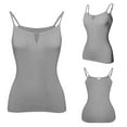 thumbnail image 5 of Women's Supportive Tank Top Built-In Bra Breathable Workout Essential Yoga Gym Wear Dark Gray XXXXXXL, 5 of 8