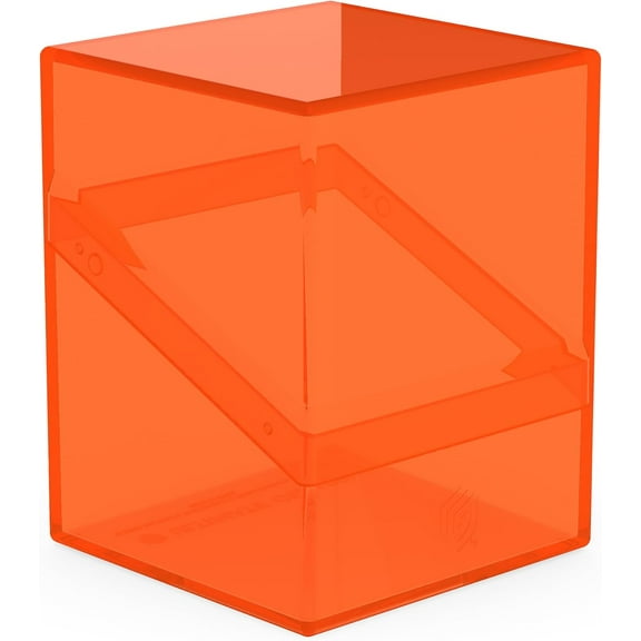 Ultimate Guard Boulder 100  Clear, Deck Case for 100 Double-Sleeved TCG Cards, Poppy Topaz, Secure & Durable Storage for Trading Card Games, Transparent