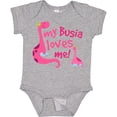 thumbnail image 3 of Inktastic My Busia Loves Me Girl Dinosaur Girls Baby Bodysuit, 3 of 5