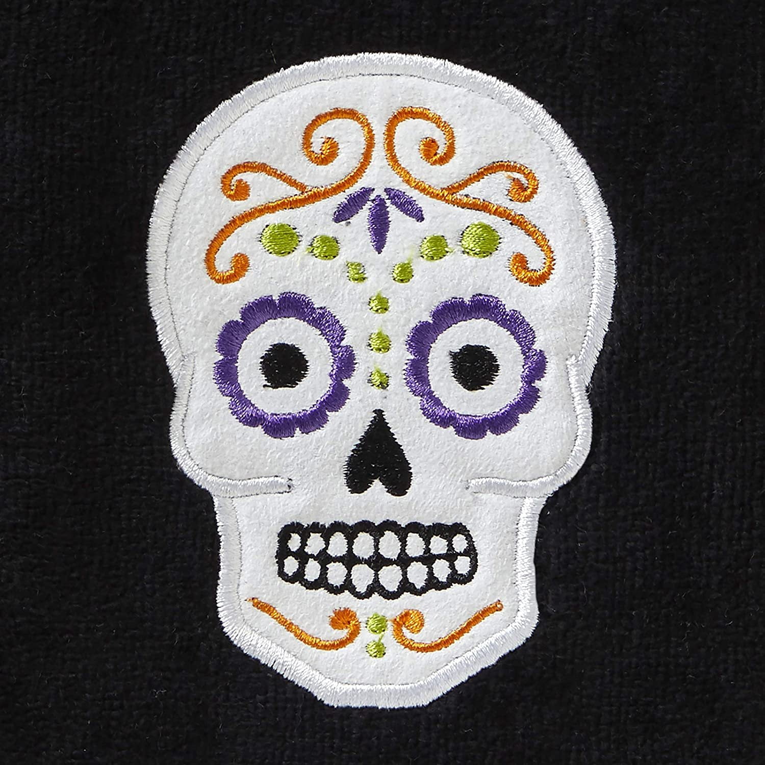 SKL Home by Saturday Knight Ltd. Sugar Skull 2 Piece Hand Towel Set in Black