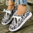 thumbnail image 2 of YOUYEDIAN Loafers for Women Versatile Round Toe Patchwork Print Fashion Slip On Comfy Lace-up Design Flats Casual Platform Outdoor Walking Shoes, 2 of 5