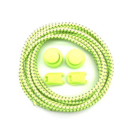 

Tmosphere 1 Pair 120cm Shoe Lace Sports Sneakers Jogging Shoelace with Buckles Elastic Strings Decoration Cord Footwear Accessories Fluorescent Yellow