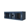 thumbnail image 4 of Rosario 60" Wood Floating Vanity Base w/ Glass Facade in Matte Blue, 4 of 6