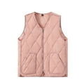 thumbnail image 2 of Bovxnpu Winter Coats for Women, Women's Oversized Puffer Vest Lightweight Solid Color Sleeveless V Neck Zip Up Pocketed Lining Tank Top Warm Winter Clothing, 2 of 5