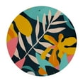 thumbnail image 4 of Acheng Round Tablecloth Palm Leaves with Lush Branches and Leaves Tropical Jungle Palm Leaves with Charming Colors 38-42, 4 of 8
