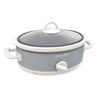 Crock-Pot 3.5 Quart Casserole Manual Slow Cooker, Charcoal & 7-Quart Oval  Manual Slow Cooker | Stainless Steel (SCV700-S-BR)