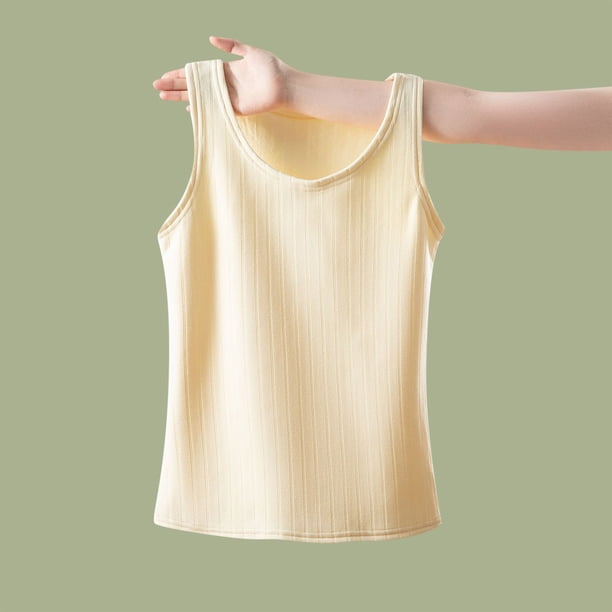 Ropa interior térmica para mujer, color sólido, cuello redondo, rayas, con base de terciopelo grueso, cubrecopas, pijama de poliéster para mujer