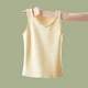 thumbnail image 1 of Ropa interior térmica para mujer, color sólido, cuello redondo, rayas, con base de terciopelo grueso, cubrecopas, pijama de poliéster para mujer, 1 of 6