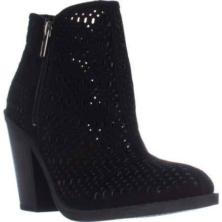 - Womens ESPRIT Kay Block-Heel Perforated Booties, Black