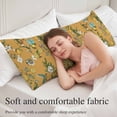 thumbnail image 5 of Yellow Botanical Body Pillow Covers 20"x60", Spring Floral Summer Lemon Birds Soft Brushed Microfiber Breathable Throw Pillow Covers, Pillowcase with Zipper for Couch Sofa Bedroom Living Room, 5 of 9