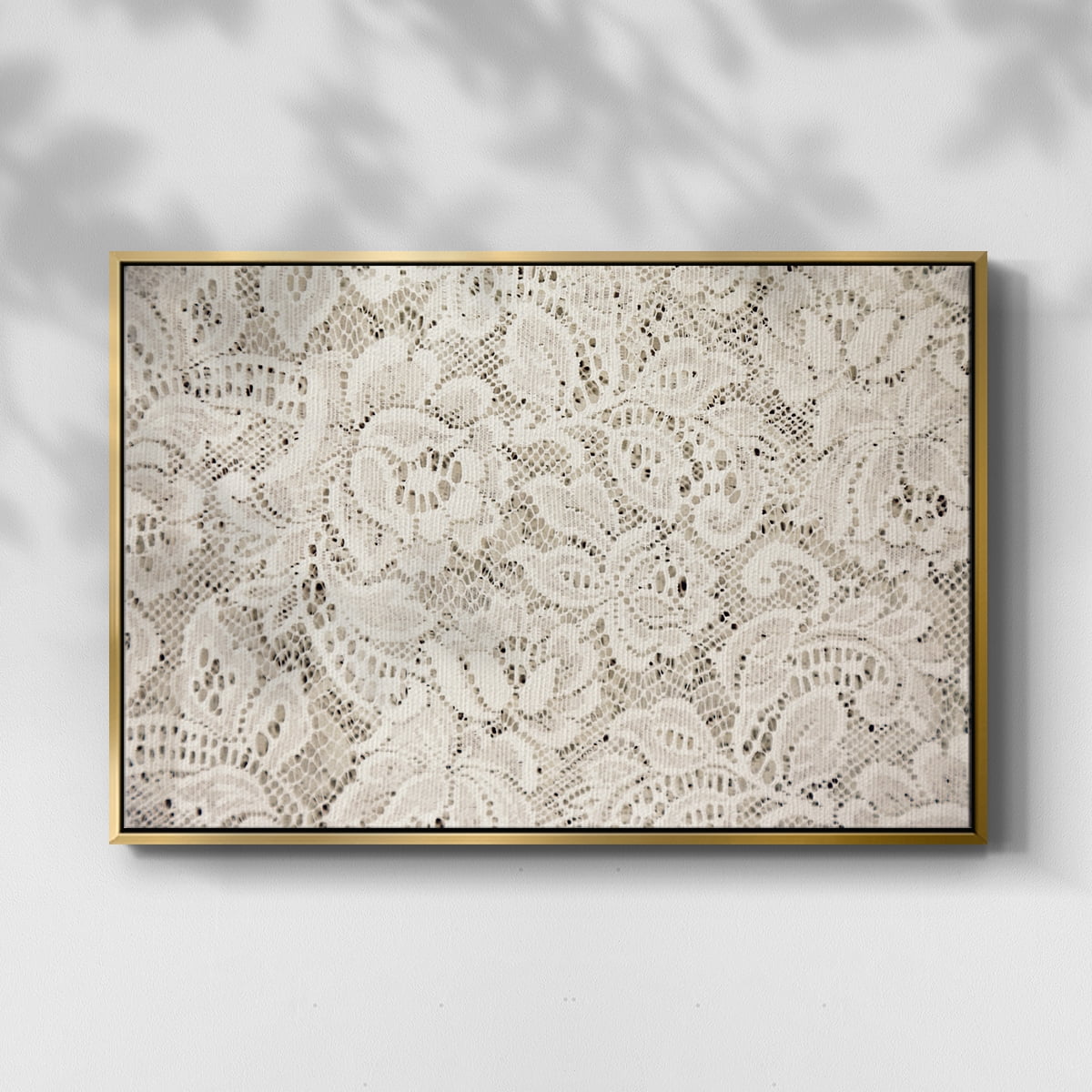 Vintage Abstract Print-XX Framed in Gold Wood Gallery Wrapped Canvas 25 in. x 37 in.