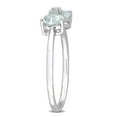 thumbnail image 3 of Everly Women's Aquamarine and Diamond Sterling Silver Ring, 3 of 8
