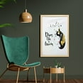 thumbnail image 2 of Saying Wall Art with Frame, Print of Dream Like a Unicorn Calligraphy with Music Horned Horse, Printed Fabric Poster for Bathroom Living Room, 23" x 35", Yellow and Charcoal Grey, by Ambesonne, 2 of 2