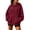 Wine #061, variant on Womens Oversized Hoodies Satin lined Hoodies Oversized Sweatshirt Fall Sweaters Casual Y2K Jacket Clothes, XL
