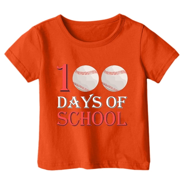 Icvfdpl T-Shirts Filles Rentrée Scolaire, Imprimé Garçon Col Rond Manches Courtes T-Shirt Haut Respirant Mode Urbaine 8-9 Ans