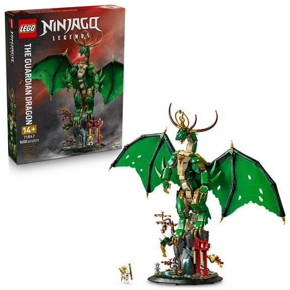 LEGO NINJAGO The Guardian Dragon - Model Building Kit from Legends Monstrosity Series - Room Decor for Teens - Includes Master Wu Minifigure - Gift for Teenage Boys, Girls, and Fans, Ages 14  - 71847