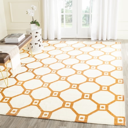SAFAVIEH Cedar Brook Carrissa Geometric Area Rug, Ivory/Orange, 7'3" x 9'3"