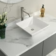 thumbnail image 2 of Logmey 16“x16"Ceramic Sink Square Bathroom Vessel Sink White Deckmount, 2 of 8