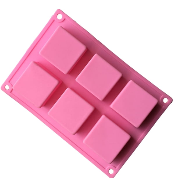 Naiovety Moldes de silicona para pasteles, 6 cavidades, Rectangular, DIY, congelación, Chocolate, molde para hornear, horno de 40-230 ℃, Herramientas y accesorios para hornear