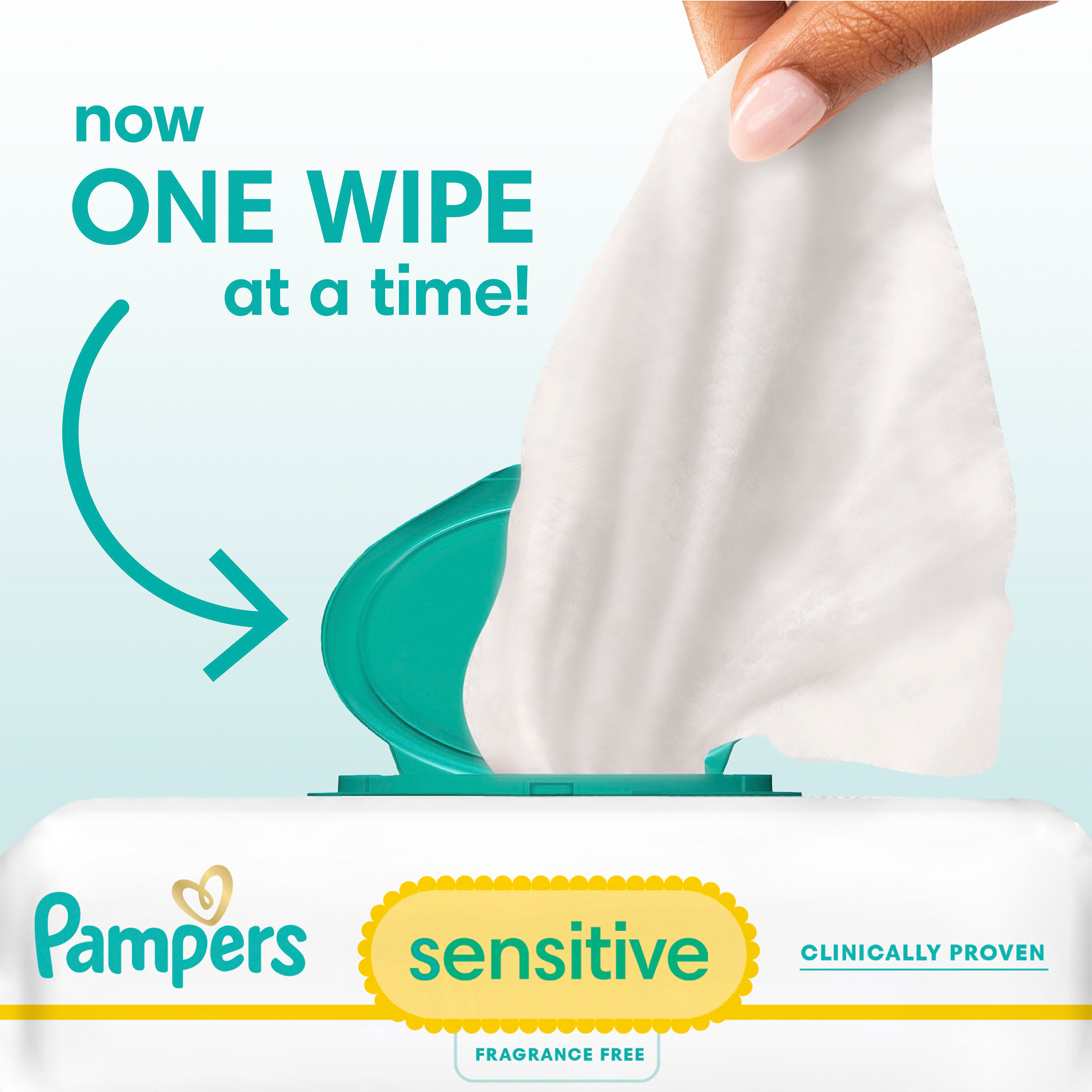 Pampers Sensitive Baby Wipes Unscented, 6-Pack, 336 Count photo 3