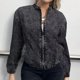 thumbnail image 4 of Puntoco Coat Chaqueta Lavada Corta De Moda De Color Sólido De Mezclilla Para Mujer Top Liquidación Puntoco Puntoco-1, 4 of 4